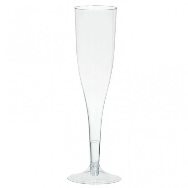 Clear Reusable Plastic Champagne Glasses – 162ml (Pk 20) 3 Clear Reusable Plastic Champagne Glasses – 162ml (Pk 20)