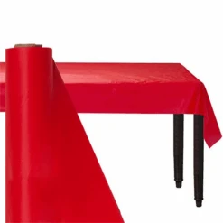 Red Banqueting Plastic Table Roll For Trestle Tables – 30m -PartyVibe Store 77021 40 7 1