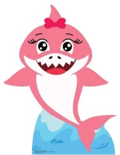 Baby Shark Pink Cardboard Cutout Free-Standing Decoration – 93cm