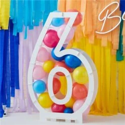 Balloon Mosaic Number Stand 6 -PartyVibe Store Balloon Mosaic Number Stand 6 1