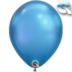 Chrome Blue Latex Balloons – 11″ (Pk 25)