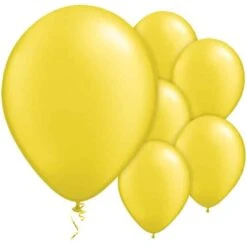100 X Citrine Yellow Pearl Balloons – 11″