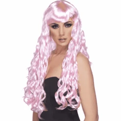 Desire Long Curly Wig – Candy Pink