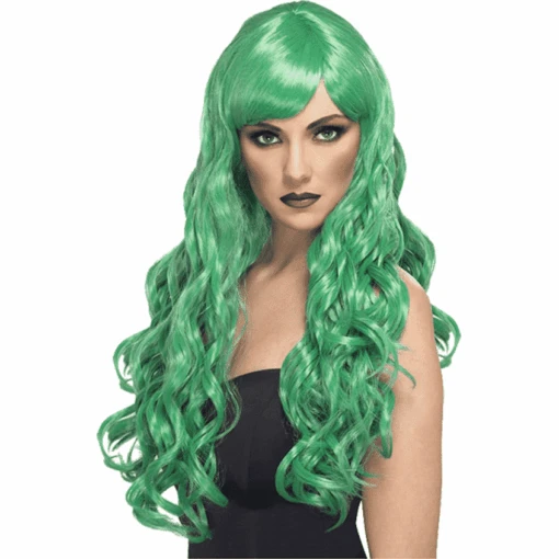 Desire Long Curly Wig – Green