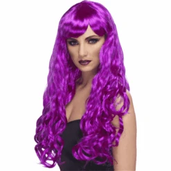 Desire Long Curly Wig – Purple