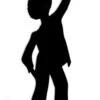 Disco Dancer Silhouette Boy Cardboard Cutout 1 Disco Dancer Silhouette Boy Cardboard Cutout -PartyVibe Store Disco Man Cutout