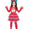 Dr. Seuss Thing One & Two Dress Child Fancy Dress Costume -PartyVibe Store Dr. Seuss Thing One Two Dress Child Costume