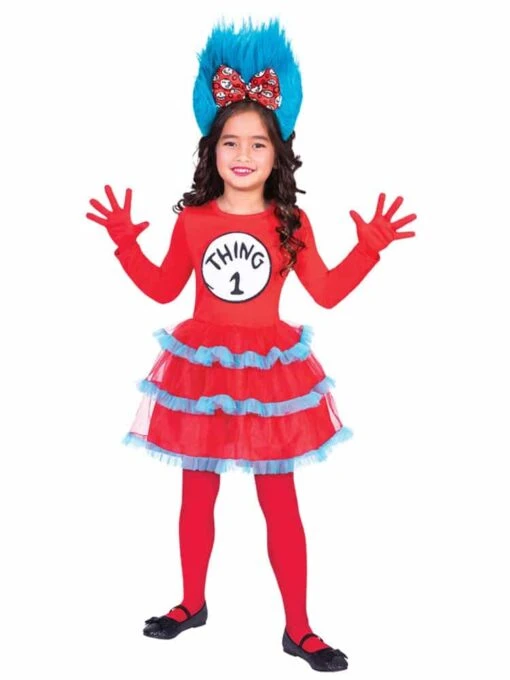 Dr. Seuss Thing One & Two Dress Child Fancy Dress Costume