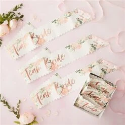 6 X Floral Hen Party Team Bride Sashes