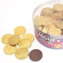 120 X Gold Chocolate Coins Tub