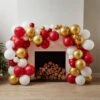Gold, Red & White Balloon Arch -PartyVibe Store Gold Red White Balloon Arch 1