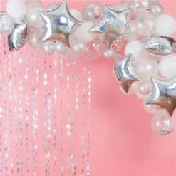 Iridescent Balloon Arch – 65 Balloons