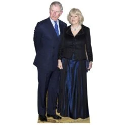 King Charles & Queen Camilla Lifesize Cardboard Cutout 1.6m – FREE Mini Tabletop Cutout – Next Day Delivery