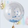 3 X Pick & Mix Pastel Blue Confetti Giant Balloon – 36″ -PartyVibe Store LARGE BLUE CONFETTI ORB BALLOONS