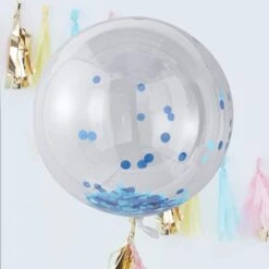 3 X Pick & Mix Pastel Blue Confetti Giant Balloon – 36″