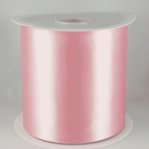 2m X Extra Wide Baby Pink Satin Ribbon – 100mm / 4″ Wide – Grand Opening Ribbon