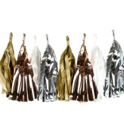 Metallic Gold Mix Tassel Garland Decoration – 3m (each)