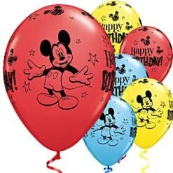 25 X Mickey Mouse Printed Latex Balloons – 11”