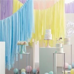 Mix It Up Pastel Streamer Ceiling Decoration -PartyVibe Store Mix It Up Pastel Streamer Ceiling Decoration 1