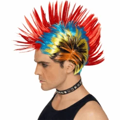 Mohawk Street Punk Adult Rainbow Wig (each)
