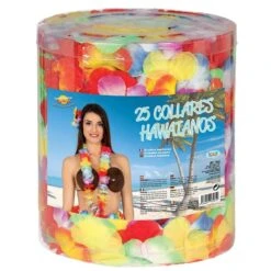 25 X Multicoloured Hawaiian Leis -PartyVibe Store Multicoloured Hawaiian Leis
