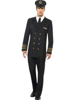 Navy Officer Man Fancy Dress Costume