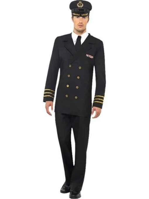 Navy Officer Man Fancy Dress Costume