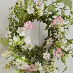 Pink Spring Blossom Door Wreath -PartyVibe Store Pink Flower Wreath 3
