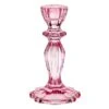 Pink Glass Candle Holder – 16cm -PartyVibe Store Pink Glass Candle Holder 16cm