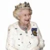 Queen Elizabeth II White Dress With Crown Cardboard Cutout -PartyVibe Store Queen Elizabeth In Crown 1