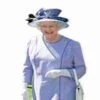 Queen Elizabeth II Lilac Dress Cardboard Cutout -PartyVibe Store Quen Lilac Dress close up