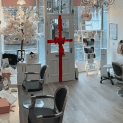 Red Satin Padded Door Bow Christmas Decoration -PartyVibe Store Red Satin Padded Door Bow Christmas Decoration 2