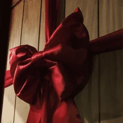 Red Satin Padded Door Bow Christmas Decoration -PartyVibe Store Red Satin Padded Door Bow Christmas Decoration