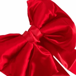 Red Satin Padded Door Bow Christmas Decoration -PartyVibe Store Red Satin Padded Door Bow Christmas Decoration 5