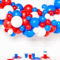 Red, White & Blue DIY Balloon Garland Kit -PartyVibe Store Red White Blue DIY Balloon Garland Kit 4