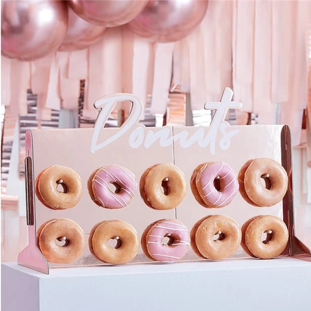 Rose Gold Foiled Donut Wall 2 Rose Gold Foiled Donut Wall