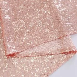 Blush Rose Gold Sequin Table Runner – 1.8m -PartyVibe Store Rose Gold Table Runner 5