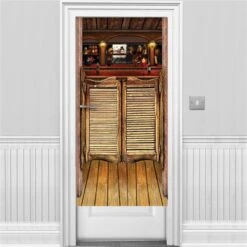 Wild West Party Saloon Door Banner – 1.5m -PartyVibe Store Saloon Door Banner 1.5m 1