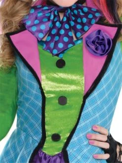 Sassy Mad Hatter Child And Teen Costume -PartyVibe Store Sassy Mad Hatter Child and Teen Costume 3