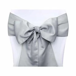 10 X Silver Chair Sashes – 2.7m