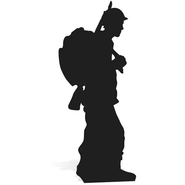 Soldier Silhouette Free-Standing Cardboard Cut Out Decoration – 1.75m 3 Soldier Silhouette Free-Standing Cardboard Cut Out Decoration – 1.75m