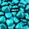 100 X Turquoise Foil Chocolate Hearts – Bulk Pack -PartyVibe Store Turquoise Foil Chocolate Hearts Bulk Pack 100pk