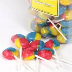 Jar Of 90 Tutti Frutti Flavour Rainbow Lolly Sweets