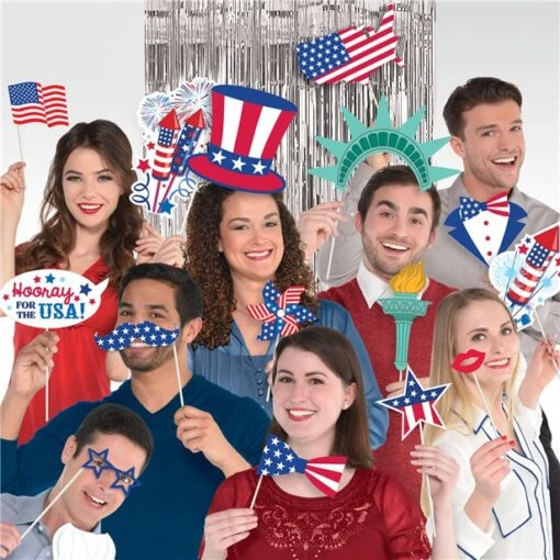 USA Photo Booth Props (Pk 21)