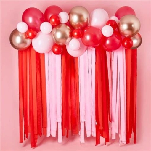 Valentine’s Balloon & Streamer Backdrop
