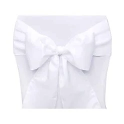 10 X White Chair Sashes – 2.7m