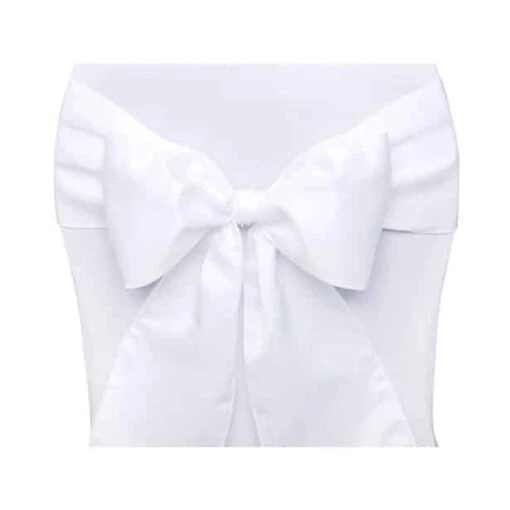 10 X White Chair Sashes – 2.7m