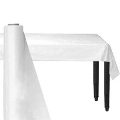 White Banqueting Plastic Table Roll For Trestle Tables – 30m -PartyVibe Store White Plastic Banqueting Roll