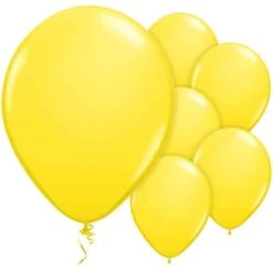 100 X Yellow Latex Balloons – 11”