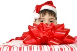 Red Large Bow 12″ Pom Pom Style Bow